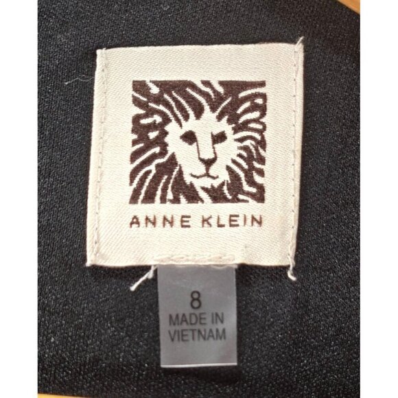 Sleeveless Shift Dress by Ann Klein Knee Length Black Floral Career Party Lined - Picture 8 of 12